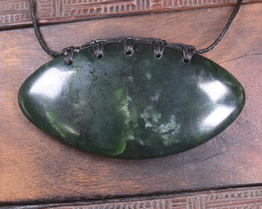Breastplate or Shield carved from Kawakawa Pounamu - NZ Greenstone