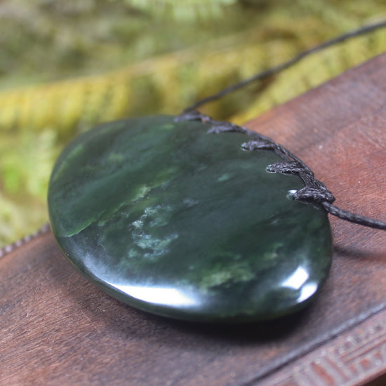 Breastplate or Shield carved from Kawakawa Pounamu - NZ Greenstone