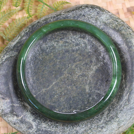 Bangle carved from Hapopo Pounamu - NZ Greenstone