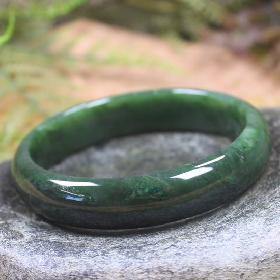Bangle carved from Hapopo Pounamu - NZ Greenstone