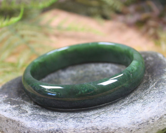Bangle carved from Hapopo Pounamu - NZ Greenstone