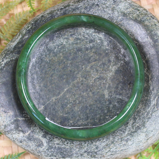 Bangle carved from Hapopo Pounamu - NZ Greenstone