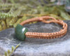 Adjustable cord bracelet with Hapopo Pounamu