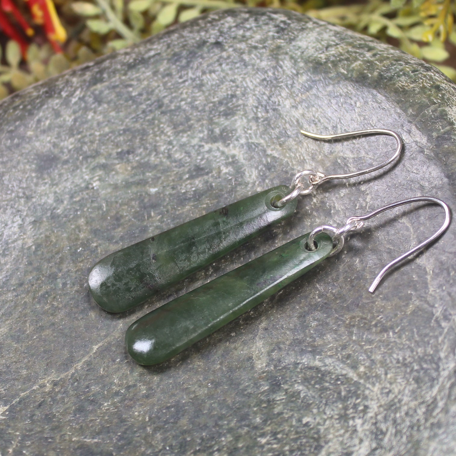 Rimu Pounamu earrings
