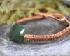 Adjustable cord bracelet with Hapopo Pounamu
