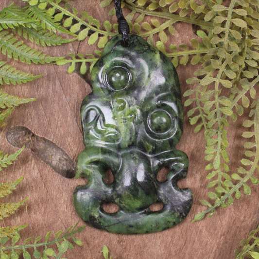 Hei Tiki carved from Douglas Creek Pounamu - NZ Greenstone