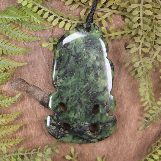 Hei Tiki carved from Douglas Creek Pounamu - NZ Greenstone
