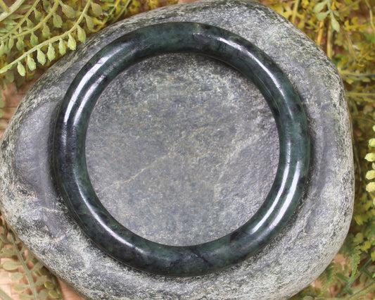 Bangle carved from Rimu Pounamu - NZ Greenstone
