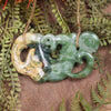 Manaia carved from Flower Jade Pounamu - NZ Greenstone