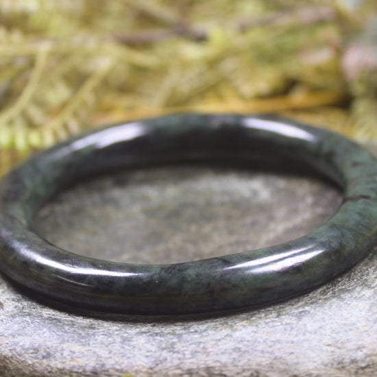 Bangle carved from Rimu Pounamu - NZ Greenstone