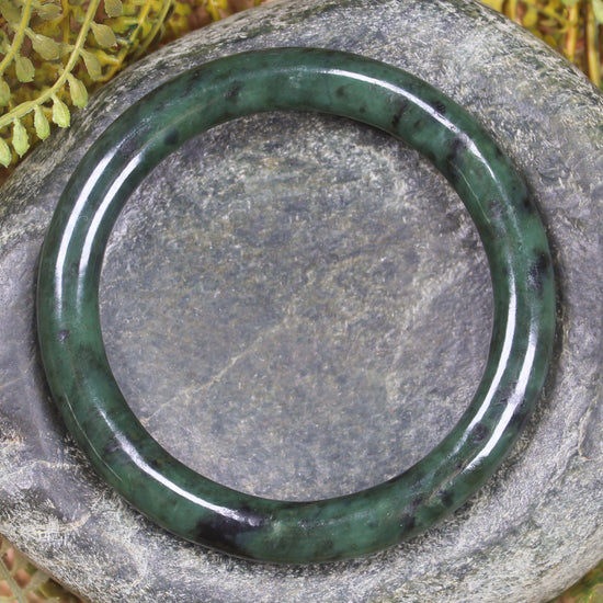 Bangle carved from Rimu Pounamu - NZ Greenstone