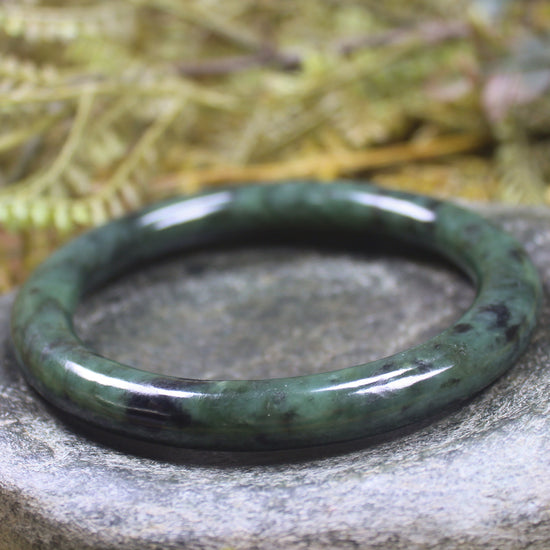 Bangle carved from Rimu Pounamu - NZ Greenstone