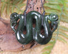 Pekapeka Pendant carved from Kawakawa Pounamu - NZ Greenstone