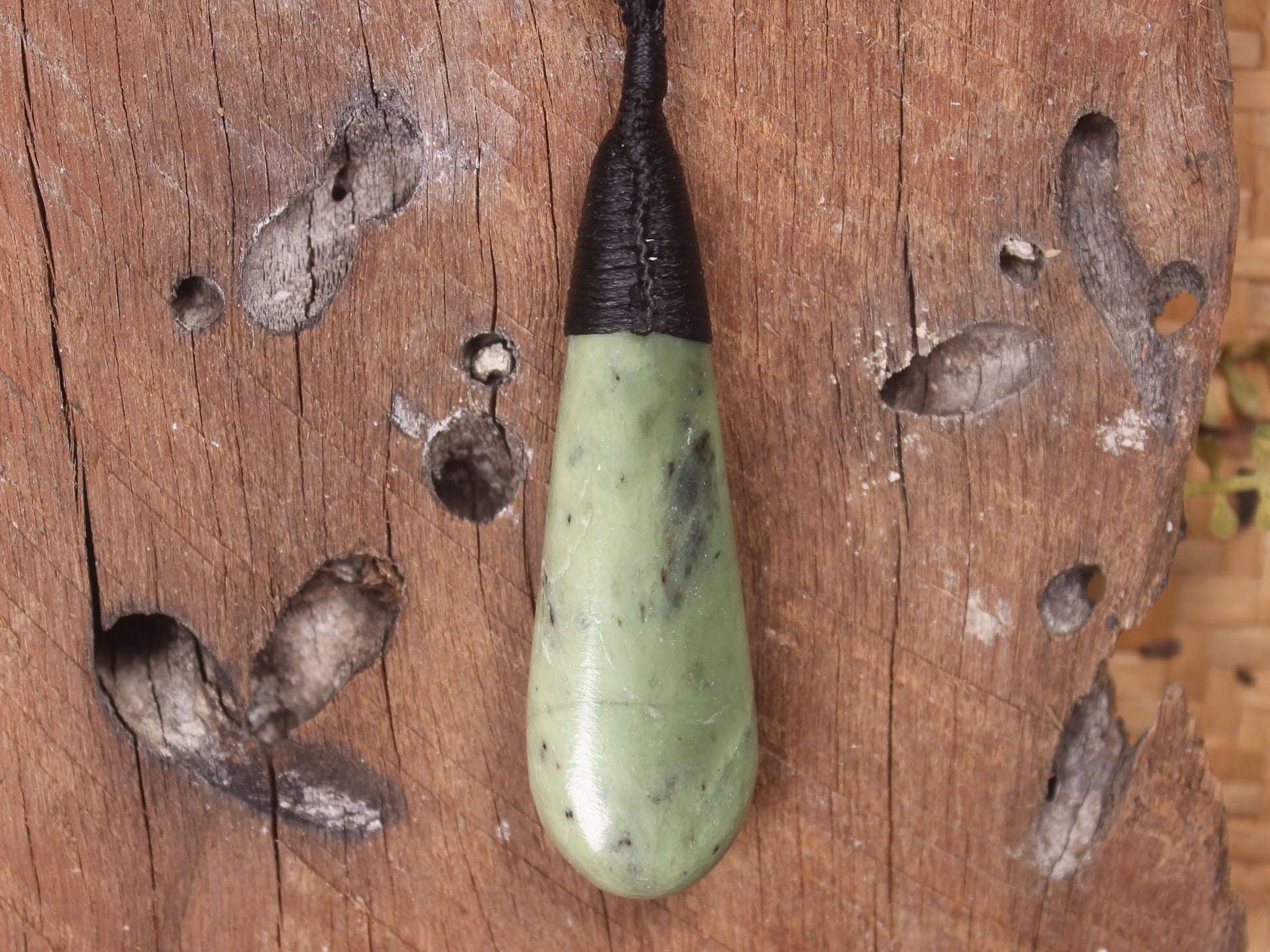 Roimata Teardrop carved from Hapopo Pounamu - NZ Greenstone