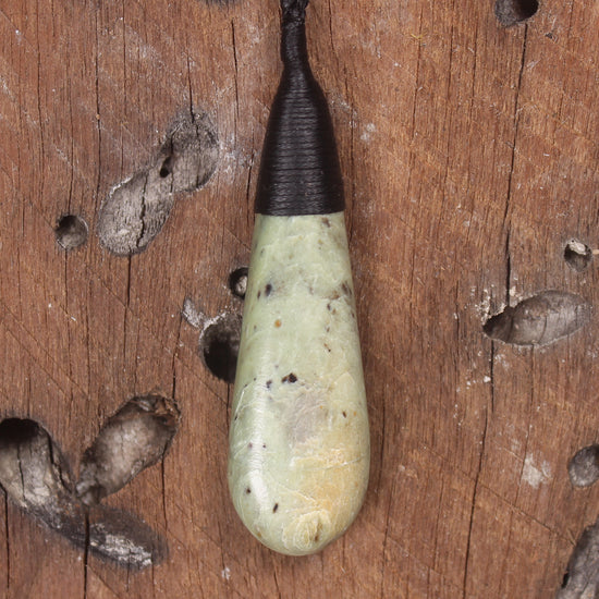 Roimata Teardrop carved from Hapopo Pounamu - NZ Greenstone
