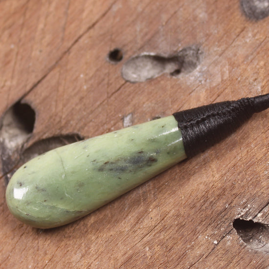 Roimata Teardrop carved from Hapopo Pounamu - NZ Greenstone
