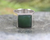 Sterling Silver Hapopo Pounamu Ring - NZ Greenstone