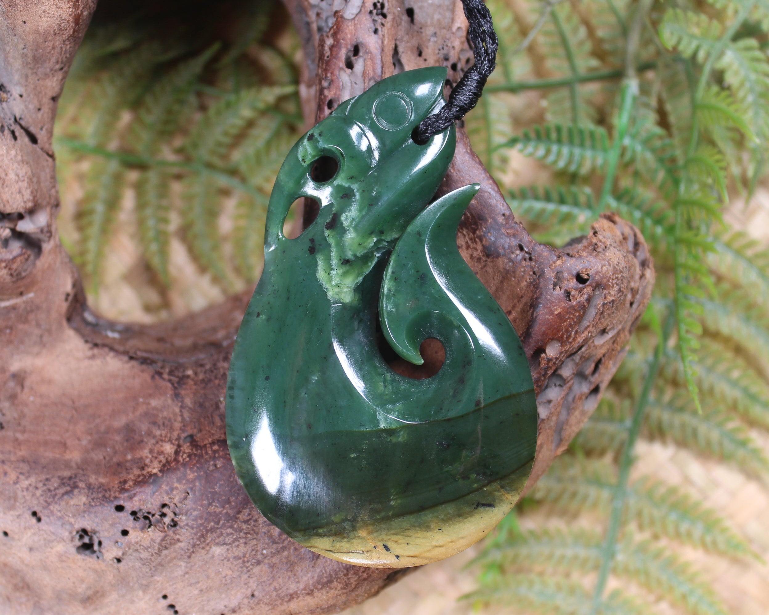 Manaia carved from Kawakawa Pounamu - NZ Greenstone