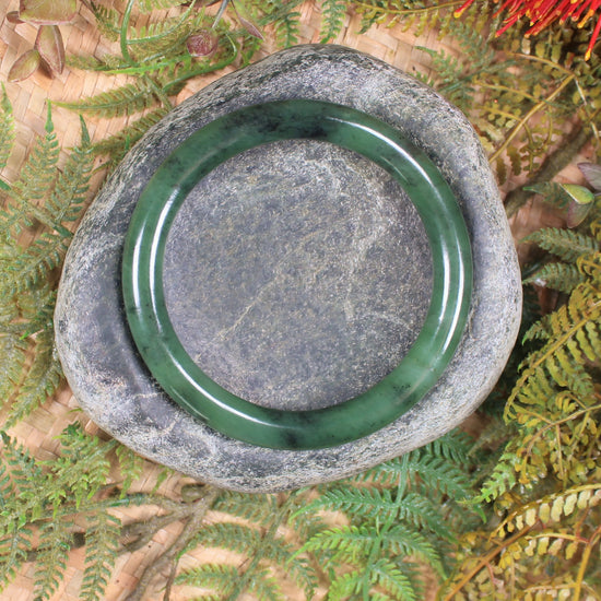 Bangle carved from Hapopo Pounamu - NZ Greenstone
