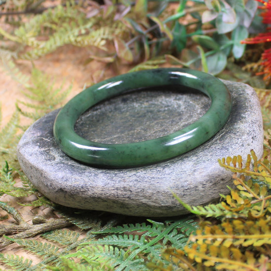 Bangle carved from Hapopo Pounamu - NZ Greenstone