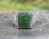 Sterling Silver Kawakawa Pounamu Ring - NZ Greenstone