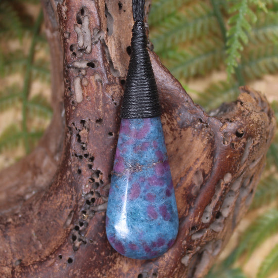 Kyanite with Ruby Roimata Pendant