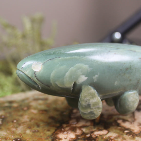 Sculpture carved from NZ Pounamu