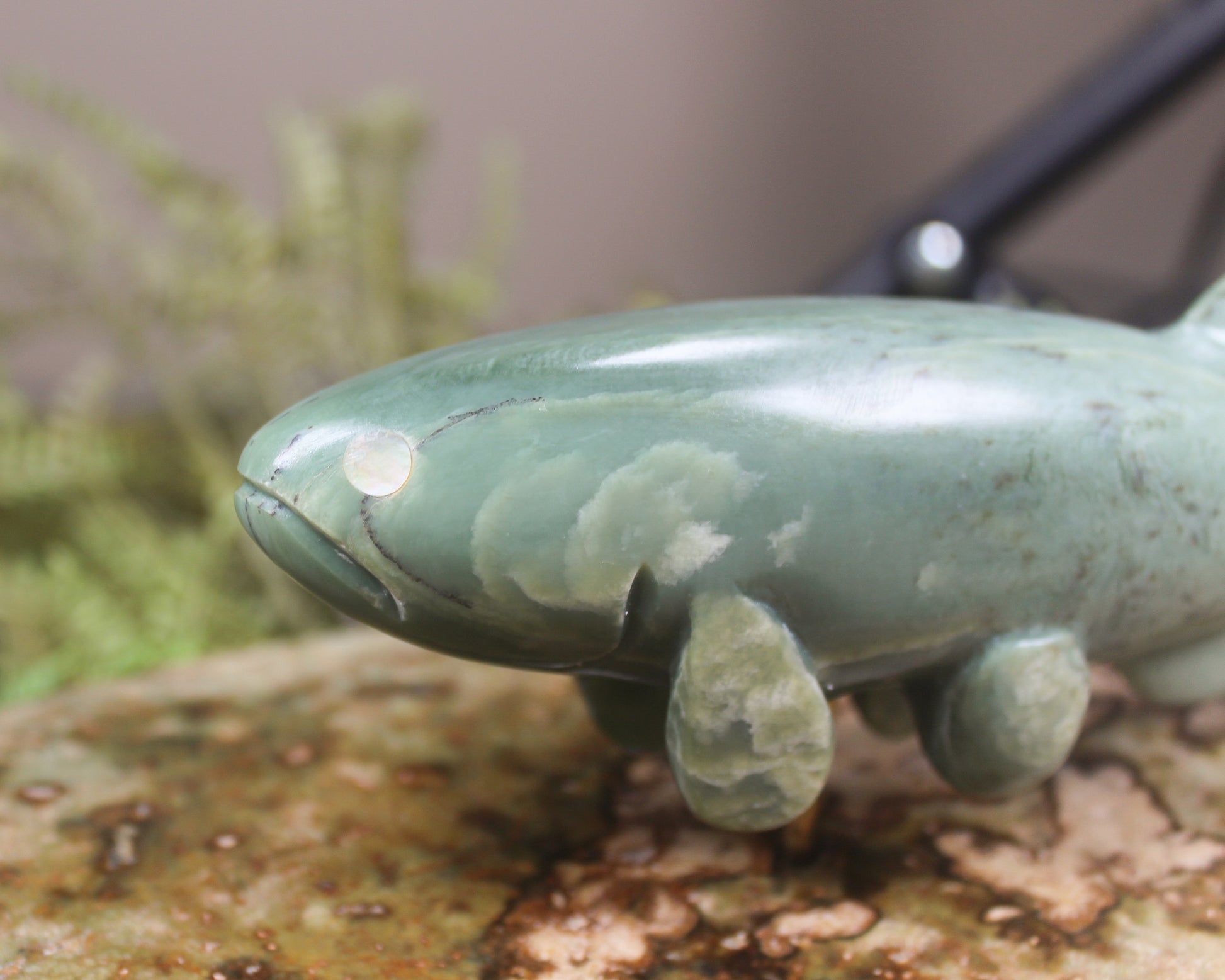 Sculpture carved from NZ Pounamu