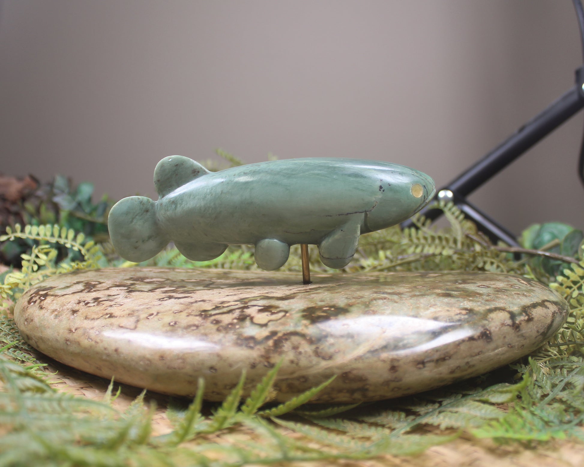 Sculpture carved from NZ Pounamu