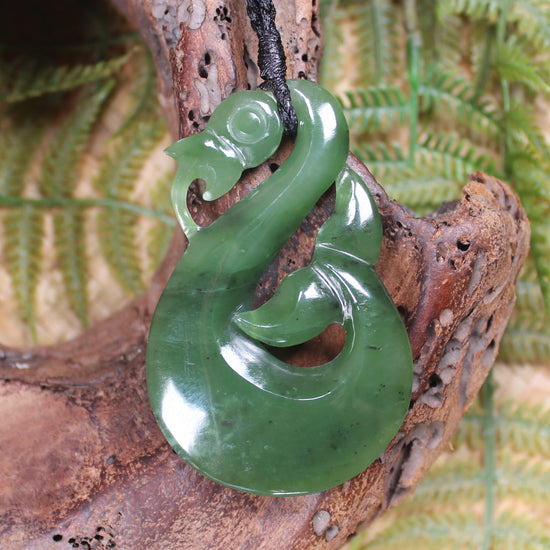 Manaia carved from Hapopo Pounamu - NZ Greenstone