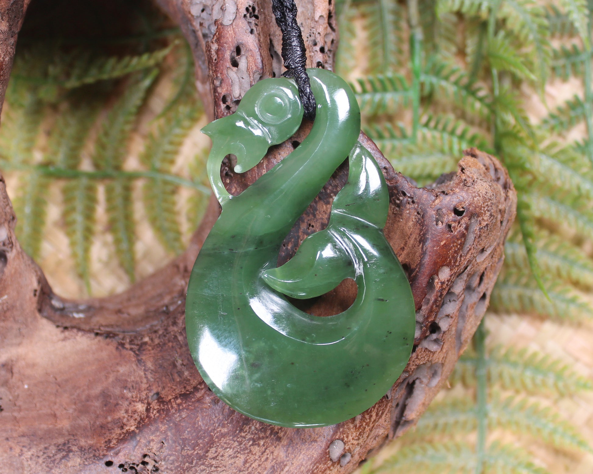 Manaia carved from Hapopo Pounamu - NZ Greenstone