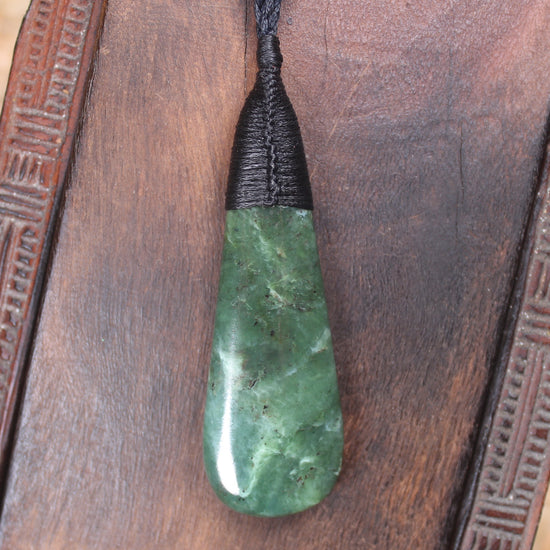 Roimata Teardrop carved from Hapopo Pounamu - NZ Greenstone