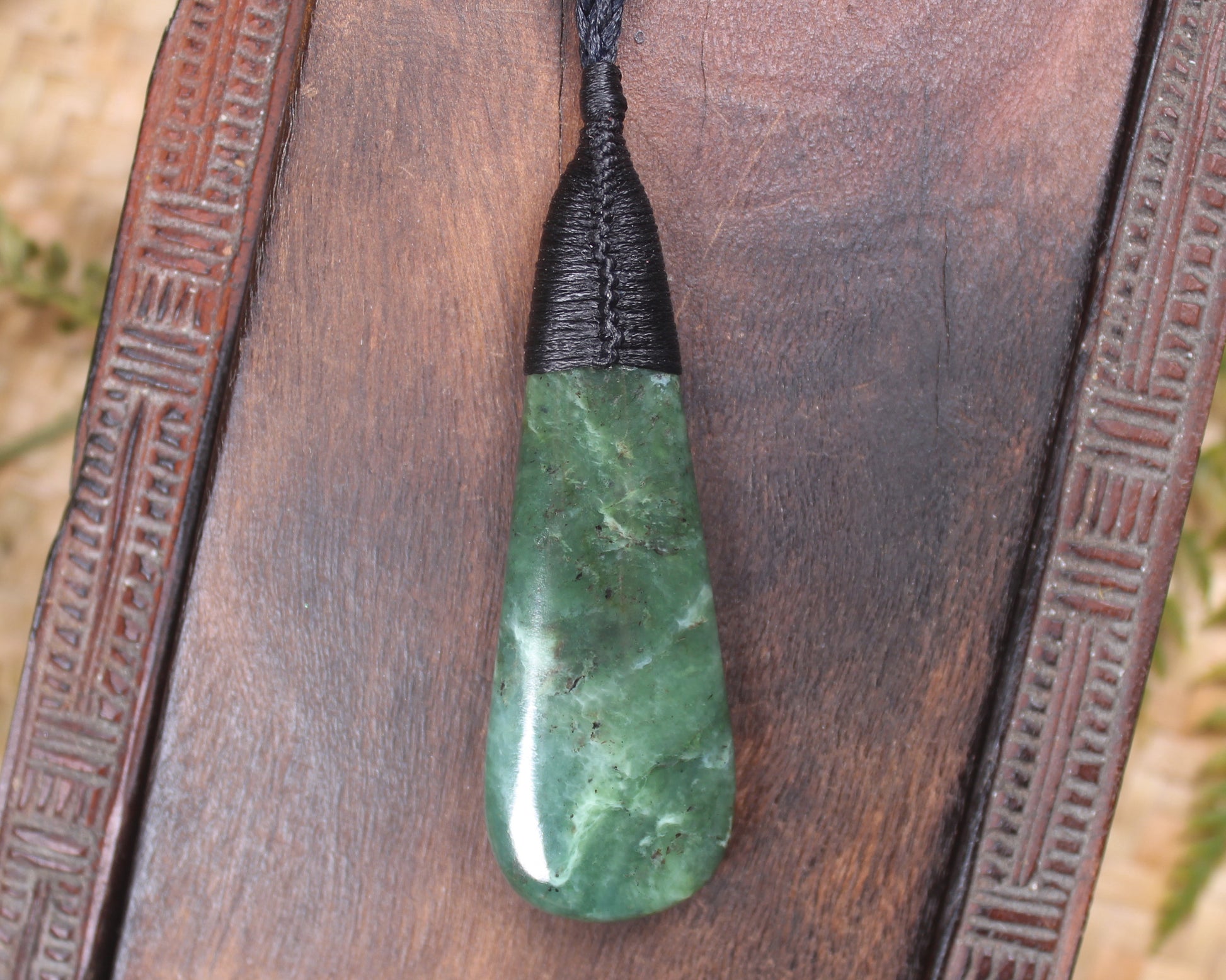 Roimata Teardrop carved from Hapopo Pounamu - NZ Greenstone
