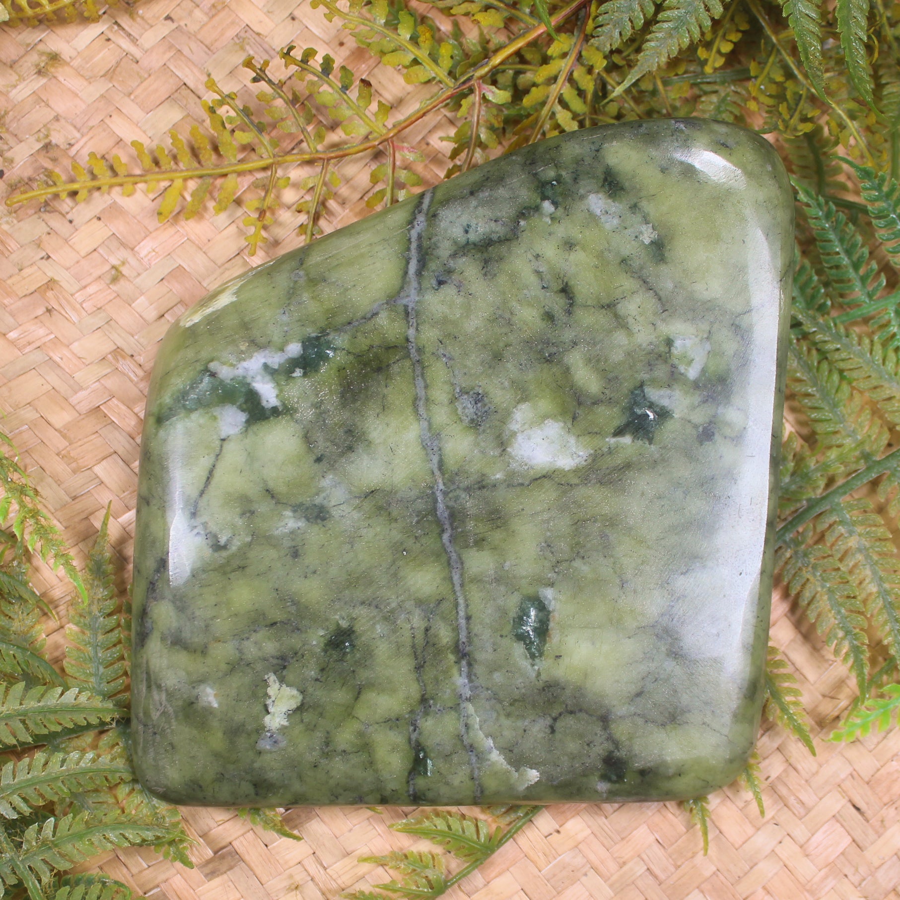 Freeform Serpentine Pounamu Sculpture - NZ Greenstone
