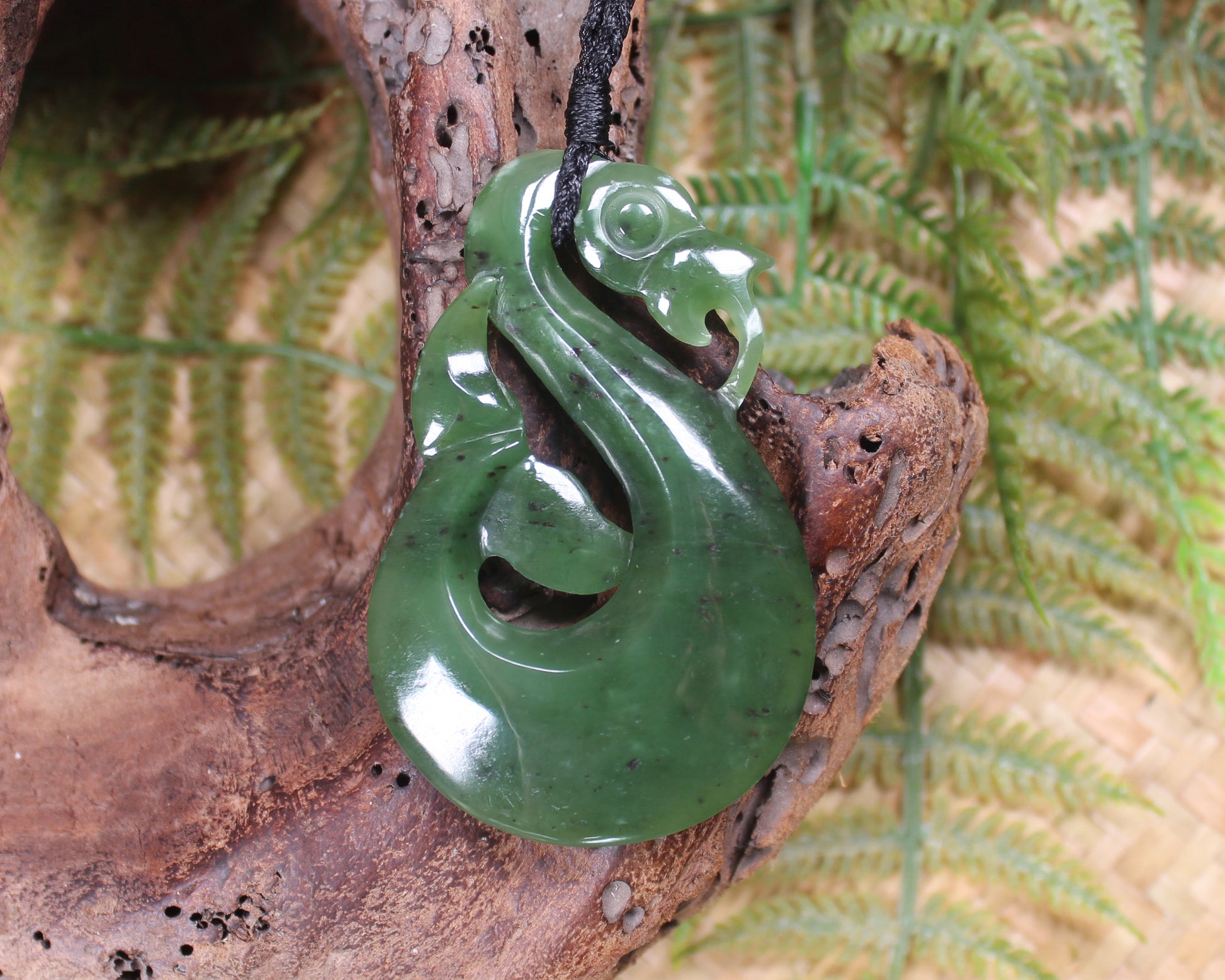 Manaia carved from Hapopo Pounamu - NZ Greenstone