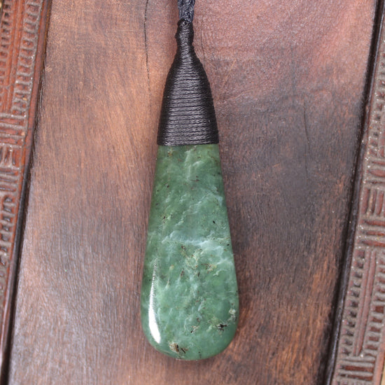 Roimata Teardrop carved from Hapopo Pounamu - NZ Greenstone