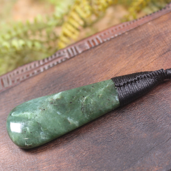 Roimata Teardrop carved from Hapopo Pounamu - NZ Greenstone