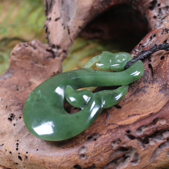Manaia carved from Hapopo Pounamu - NZ Greenstone