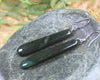 Roimata or Teardrop earrings carved from Rimu Pounamu - NZ Greenstone