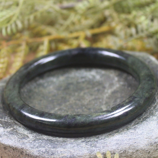 Bangle carved from Rimu Pounamu - NZ Greenstone