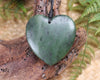 Heart carved from Hapopo Pounamu - NZ Greenstone