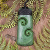 Hapopo Pounamu Toki with Koru - NZ Greenstone