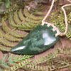 Tooth pendant carved from Inanga Pounamu - NZ Greenstone