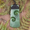 Hapopo Pounamu Toki with Koru - NZ Greenstone