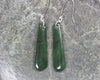 Roimata or Teardrop earrings carved from Kawakawa Pounamu - NZ Greenstone
