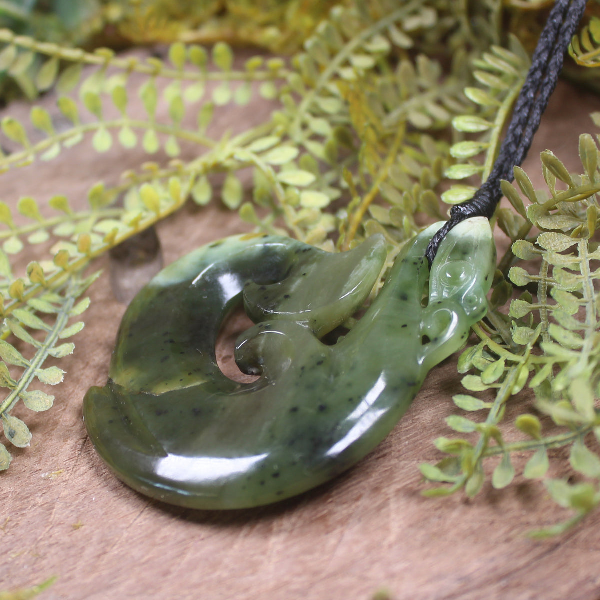 Manaia pendant carved from Rimu Pounamu - NZ Greenstone