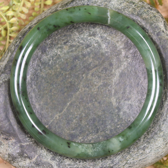 Bangle carved from Hapopo Pounamu - NZ Greenstone
