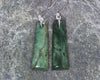Toki Earrings carved from Kawakawa Pounamu - NZ Greenstone