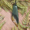 NZ Greenstone Small Toki Pendant Raukaraka Pounamu
