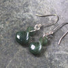 Twist Earrings carved from Kawakawa Pounamu - NZ Greenstone